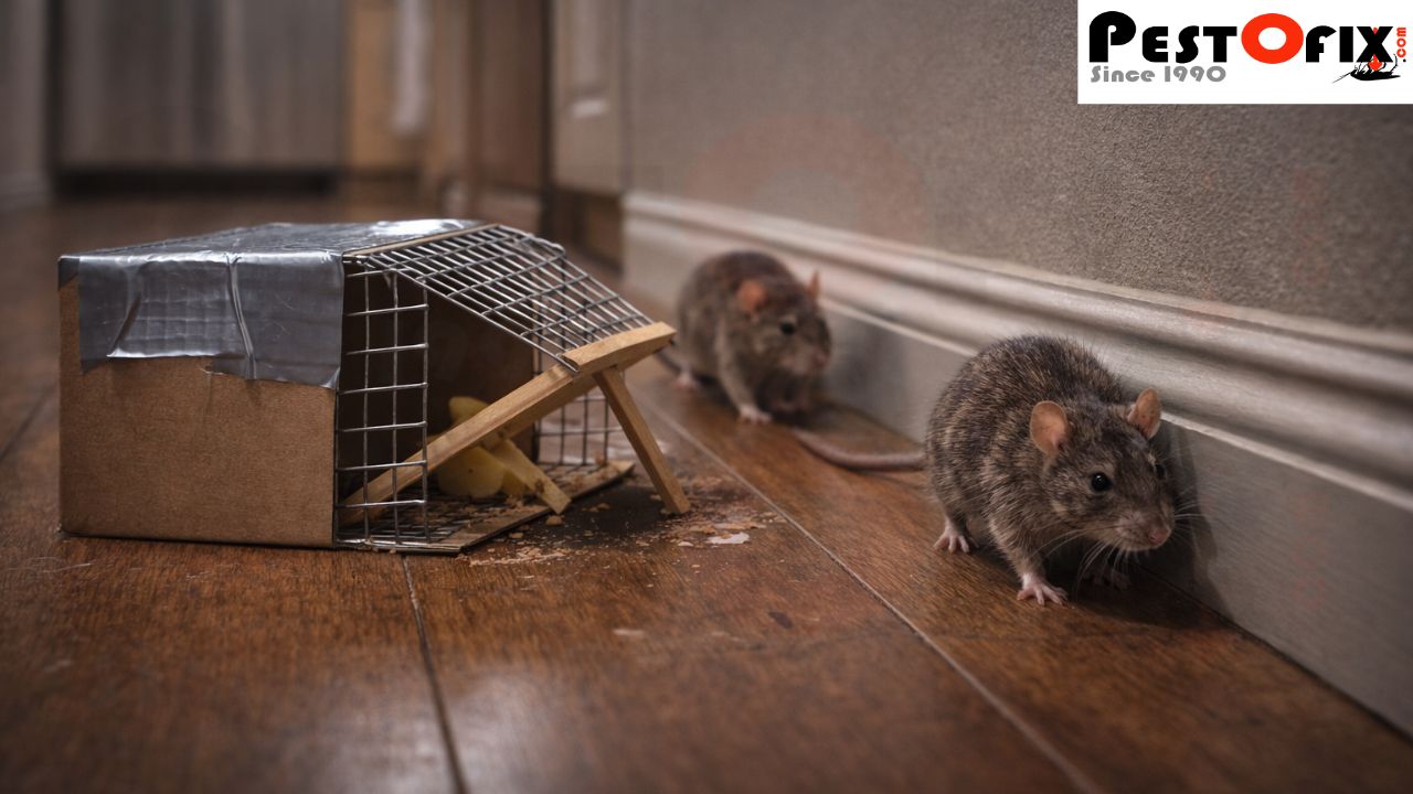 Rats avoiding a DIY rat trap and changing movement routes along walls