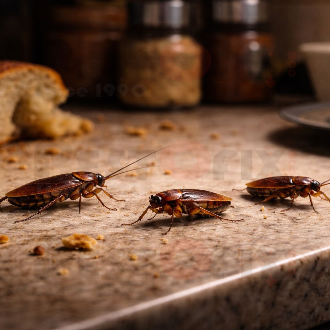 Professional cockroach inspection of kitchen harbourage areas