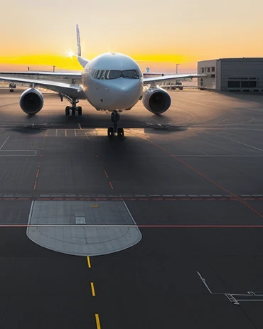 Aircraft at Delhi T3 international airport terminal