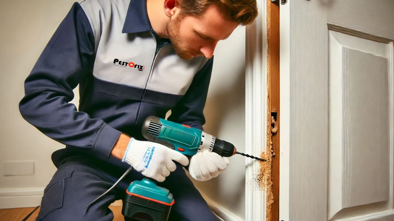 PestoFix spot termite treatment in a residential home